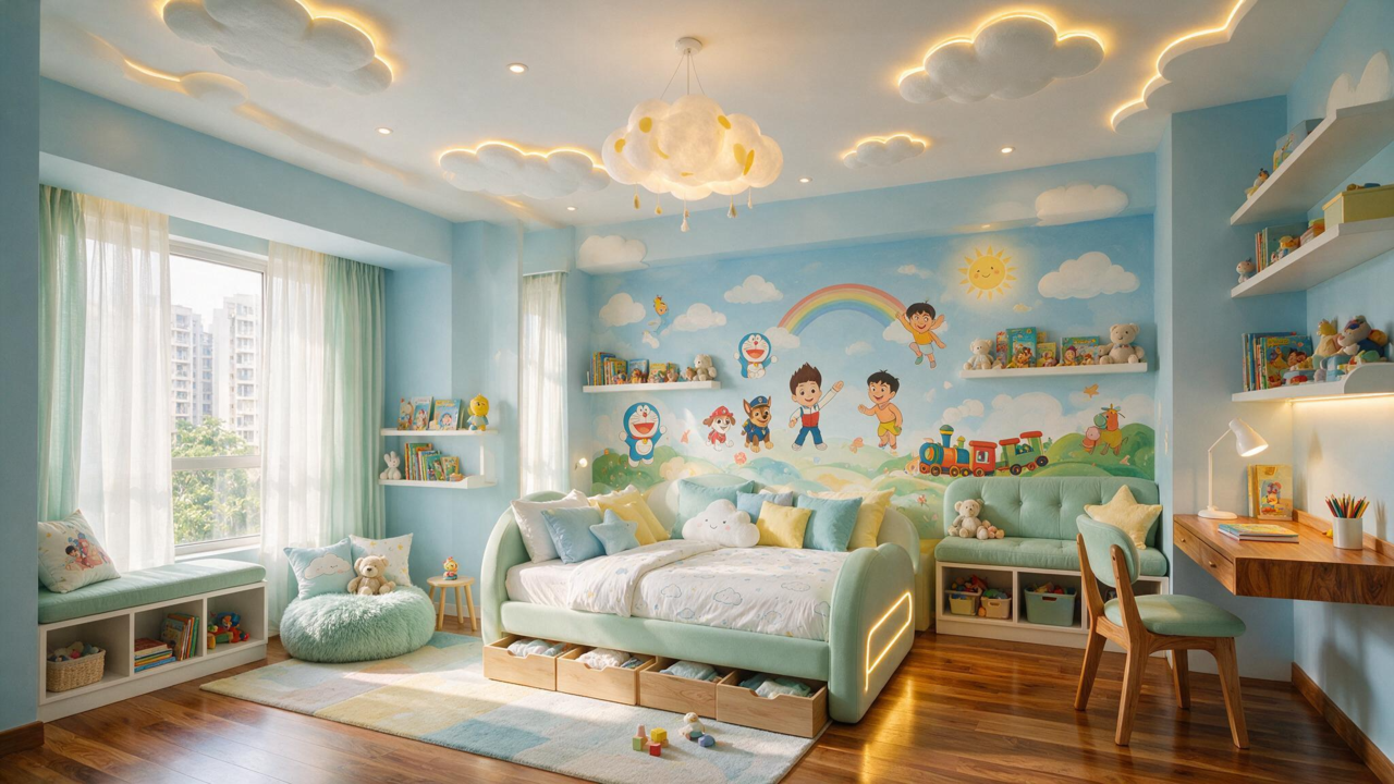 Cartoon Theme Bedroom (2)