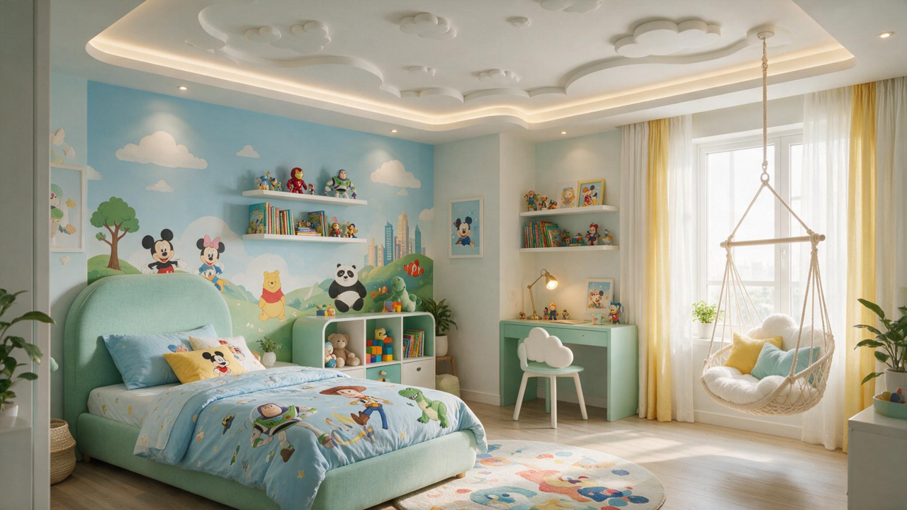 Cartoon Theme Bedroom (3)