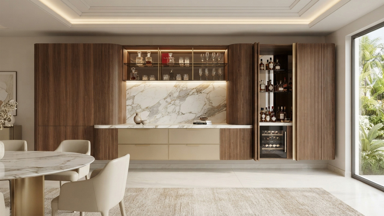 Crockery with Hidden Bar Unit (1)