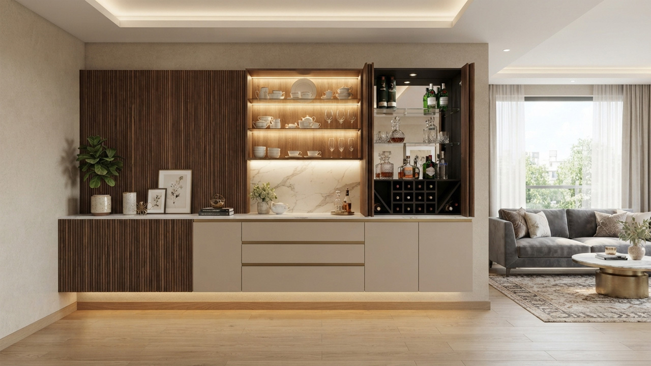 Crockery with Hidden Bar Unit (2)