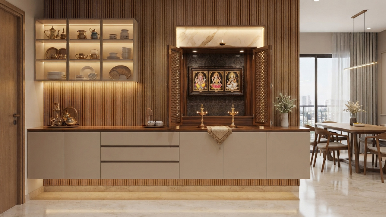 Crockery with Pooja Unit (1)