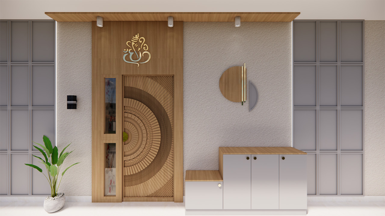 Modern Main Entry with Shoe Rack