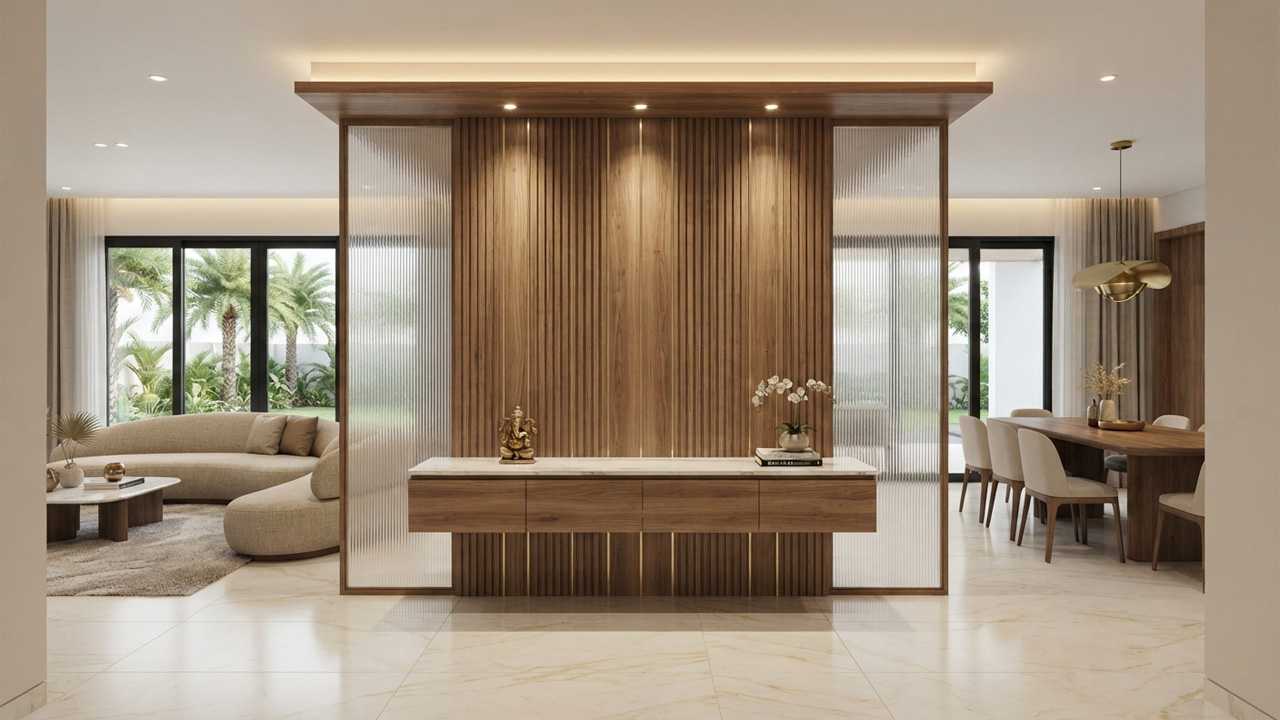 PVD Partition with Fluted Glass (2)