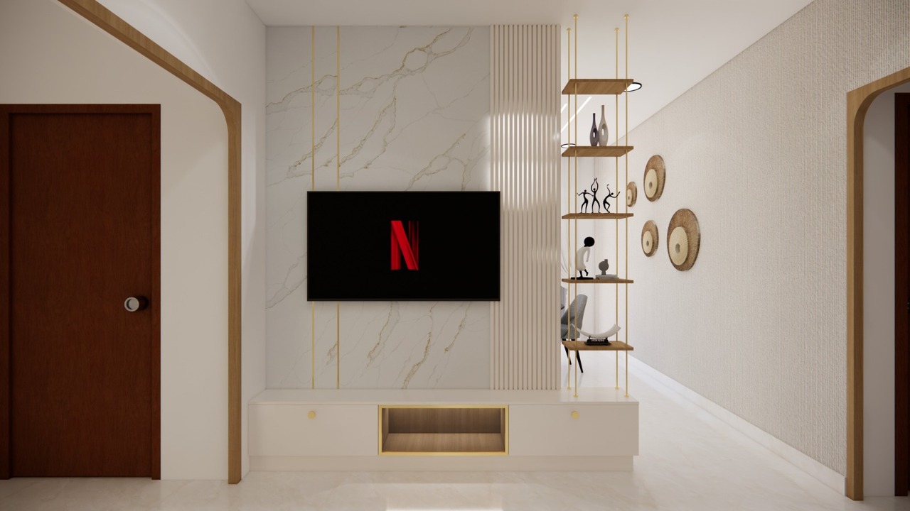 Tv Unit With Partition Design